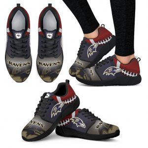 Awesome Baltimore Ravens Running Sneakers For Football Fan