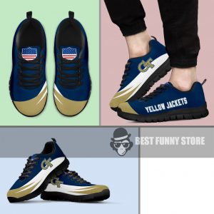 Awesome Gift Logo Georgia Tech Yellow Jackets Sneakers
