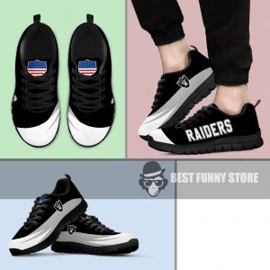 Awesome Gift Logo Oakland Raiders Sneakers