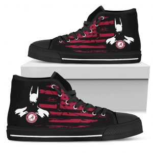 Batman Style Big Alabama Crimson Tide High Top Shoes