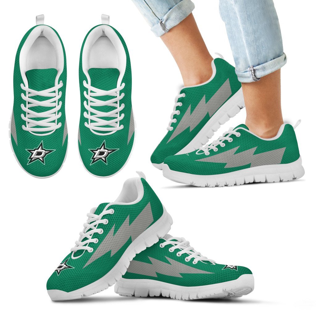 Best-Style-Dallas-Stars-Sneakers-Thunder-Lightning-Amazing-Logo-1
