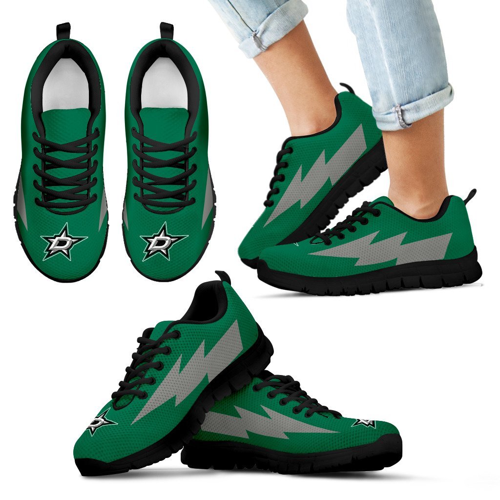 Best Style Dallas Stars Sneakers Thunder Lightning Amazing Logo Best Style Dallas Stars Sneakers Thunder Lightning Amazing Logo
