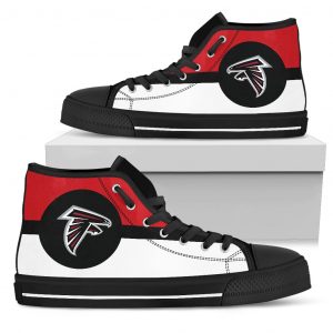 Bright Colours Open Sections Great Logo Atlanta Falcons High Top Shoes