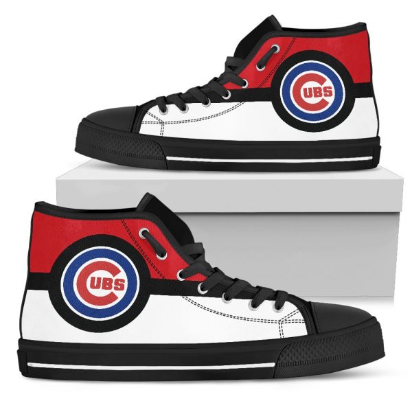 Bright Colours Open Sections Great Logo Chicago Cubs High Top Shoes