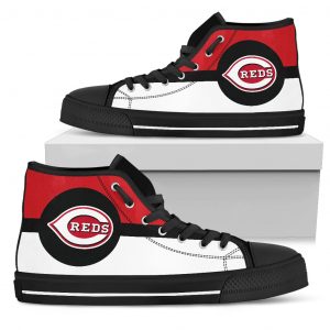 Bright Colours Open Sections Great Logo Cincinnati Reds High Top Shoes