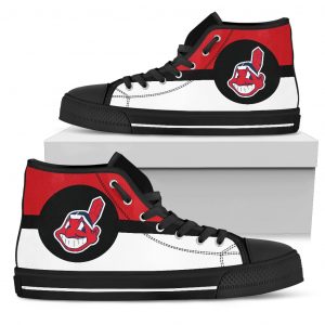 Bright Colours Open Sections Great Logo Cleveland Indians High Top Shoes