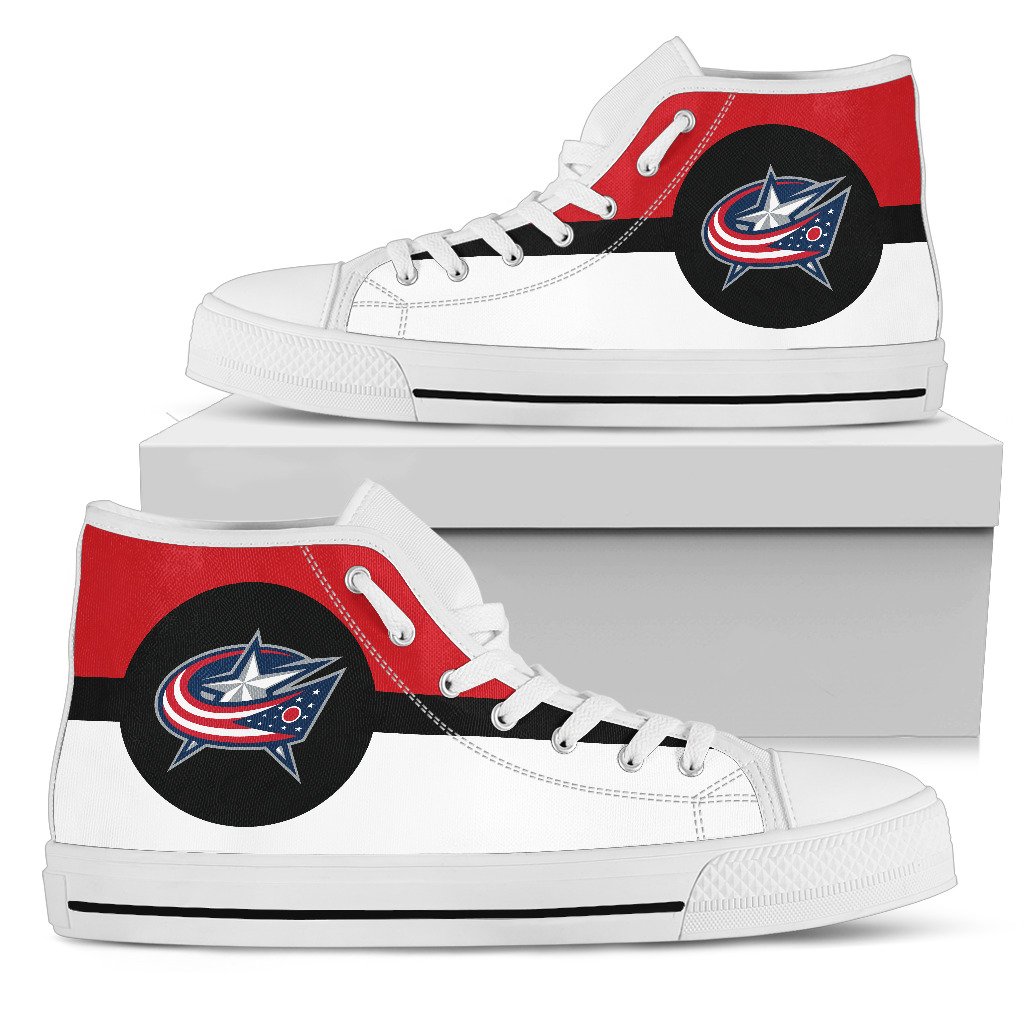 Bright-Colours-Open-Sections-Great-Logo-Columbus-Blue-Jackets-High-Top-Shoes-1