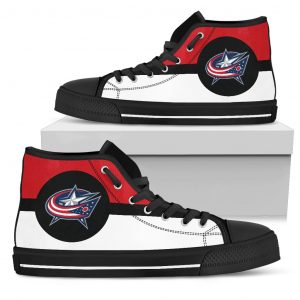 Bright Colours Open Sections Great Logo Columbus Blue Jackets High Top Shoes