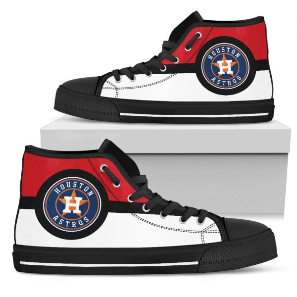 Bright Colours Open Sections Great Logo Houston Astros High Top Shoes