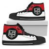 Bright Colours Open Sections Great Logo Los Angeles Kings High Top Shoes
