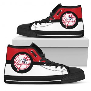 Bright Colours Open Sections Great Logo New York Yankees High Top Shoes