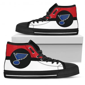 Bright Colours Open Sections Great Logo St. Louis Blues High Top Shoes