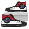 Bright Colours Open Sections Great Logo Tampa Bay Lightning High Top Shoes