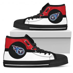 Bright Colours Open Sections Great Logo Tennessee Titans High Top Shoes
