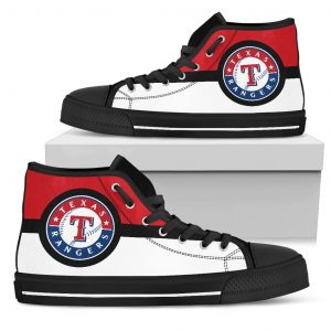 Bright Colours Open Sections Great Logo Texas Rangers High Top Shoes