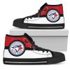 Bright Colours Open Sections Great Logo Toronto Blue Jays  High Top Shoes