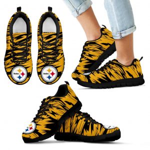 Brush Strong Cracking Comfortable Pittsburgh Steelers Sneakers