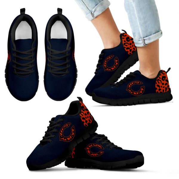 Cheetah Pattern Fabulous Chicago Bears Sneakers