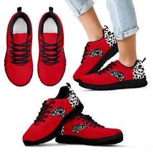 Cheetah Pattern Fabulous Detroit Red Wings Sneakers