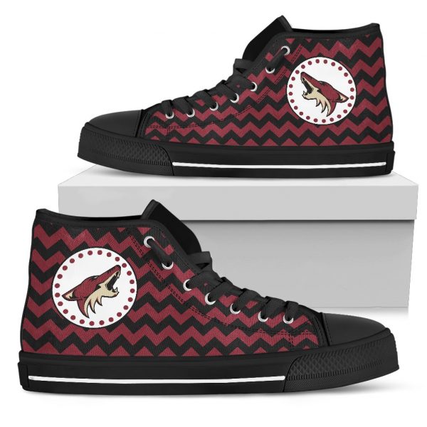 Chevron Broncos Arizona Coyotes High Top Shoes