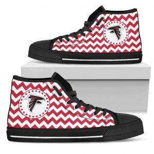 Chevron Broncos Atlanta Falcons High Top Shoes