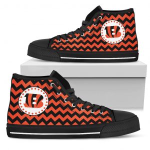 Chevron Broncos Cincinnati Bengals High Top Shoes