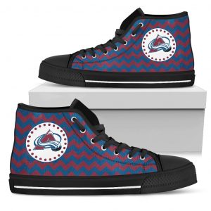 Chevron Broncos Colorado Avalanche High Top Shoes