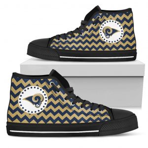 Chevron Broncos Los Angeles Rams High Top Shoes