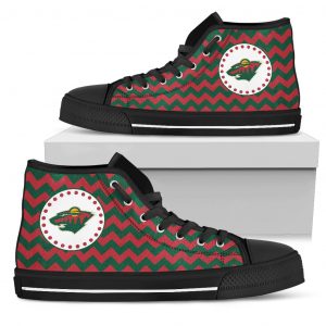 Chevron Broncos Minnesota Wild High Top Shoes