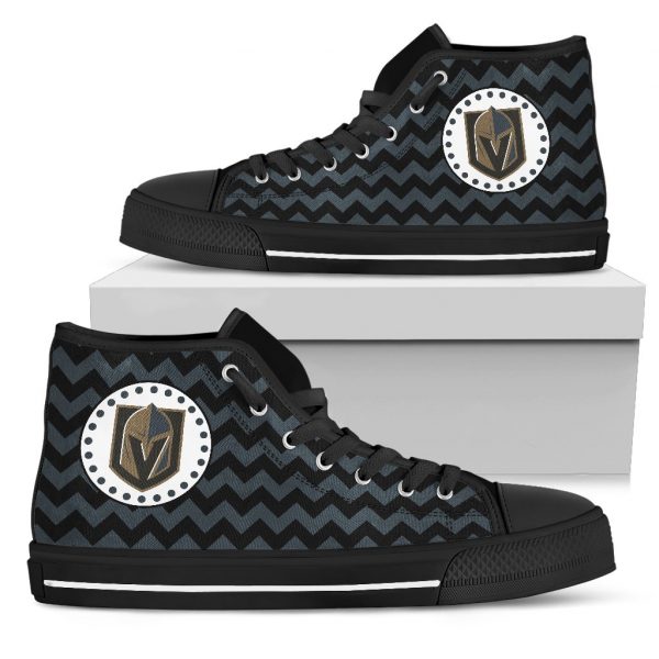 Chevron Broncos Vegas Golden Knights High Top Shoes