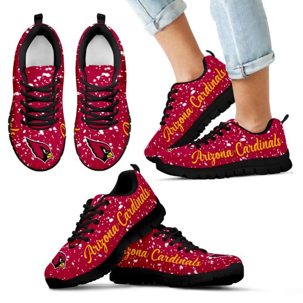 Christmas Snowing Incredible Pattern Arizona Cardinals Sneakers