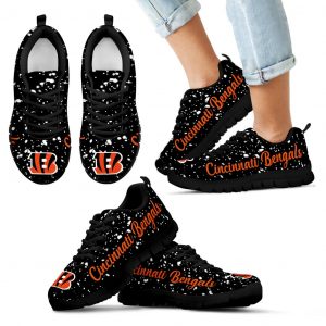 Christmas Snowing Incredible Pattern Cincinnati Bengals Sneakers