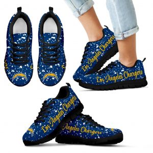 Christmas Snowing Incredible Pattern Los Angeles Chargers Sneakers