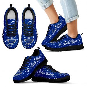 Christmas Snowing Incredible Pattern St. Louis Blues Sneakers