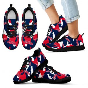 Cleveland Indians Cotton Camouflage Fabric Military Solider Style Sneakers