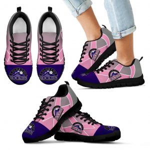 Colorado Rockies Cancer Pink Ribbon Sneakers