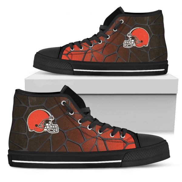 Colors Air Cushion Cleveland Browns Gradient High Top Shoes