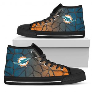 Colors Air Cushion Miami Dolphins Gradient High Top Shoes