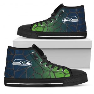 Colors Air Cushion Seattle Seahawks Gradient High Top Shoes