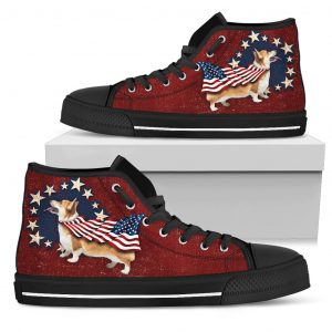 Corgi - Independence Day High Top Shoes