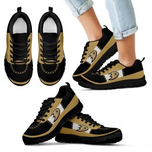 Cross Thread Seamless Beautiful Logo Anaheim Ducks Sneakers