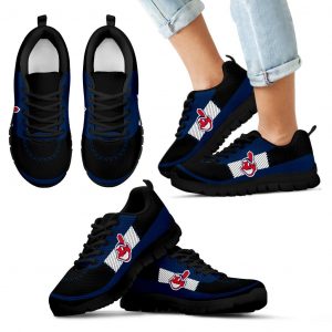 Cross Thread Seamless Beautiful Logo Cleveland Indians Sneakers