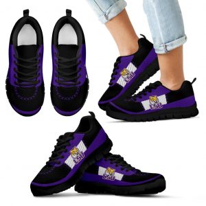 Cross Thread Seamless Beautiful Logo LSU Tigers Sneakers