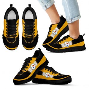 Cross Thread Seamless Beautiful Logo Pittsburgh Steelers Sneakers