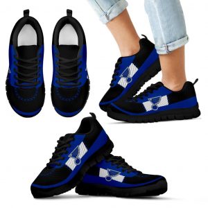 Cross Thread Seamless Beautiful Logo St. Louis Blues Sneakers