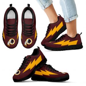 Cute Style Washington Redskins Sneakers Thunder Lightning Amazing Logo