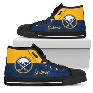 Divided Colours Stunning Logo Buffalo Sabres High Top Shoes