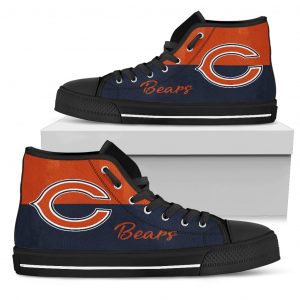Divided Colours Stunning Logo Chicago Bears High Top Shoes