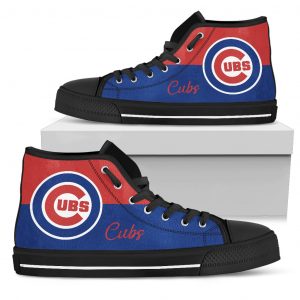 Divided Colours Stunning Logo Chicago Cubs High Top Shoes
