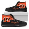 Divided Colours Stunning Logo Cincinnati Bengals High Top Shoes